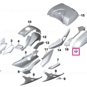 Ornament capac carcasă dreapta THUNDER-GREY - BMW Motorrad Ofertă specială