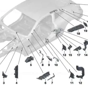 Reducere extra Shaped part reinforcement, B-pillar, lft - BMW
