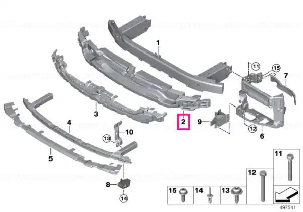 Reducere extra Impact absorber, top - BMW