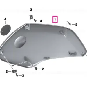 Calitate înaltă Ornament lateral sus dreapta ROHTEIL/BLANK ROHTEIL / BLANK - BMW Motorrad