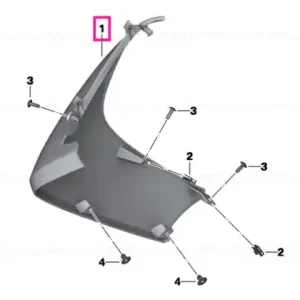 Panou ornament lateral față dreapta BLANK ROHTEIL / BLANK - BMW Motorrad Reducere de preț