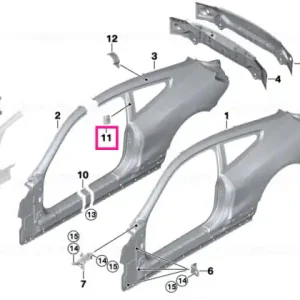 Reinforcement plate, B-pillar, left - BMW Discount