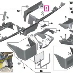 Trim plansa bord inferior - BMW Doar azi