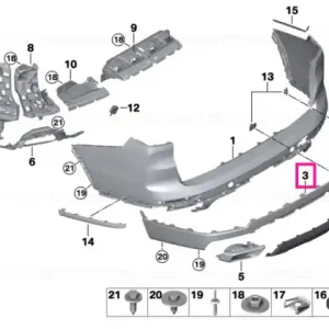 Capac bara spate grunduit, PMA - BMW Reducere