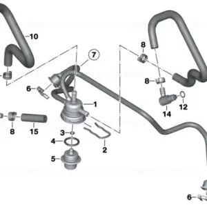 Plată securizată Inlet fuel hose - BMW Motorrad