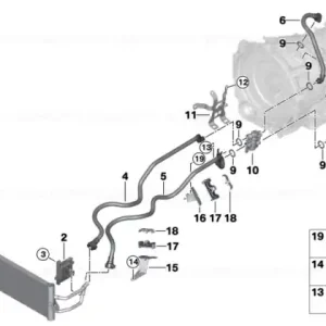 Transmission oil cooler line, flow - BMW Lichidare de stoc