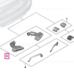 Transport gratuit Set, tailpipe trims, chrome M PERFORMANCE - BMW