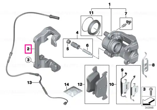 Reducere extra Calliper carrier - BMW