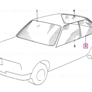 Discount Side window green right - BMW