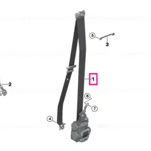 Super ofertă Upper seat belt REMA 1st seat row, right SCHWARZ - BMW