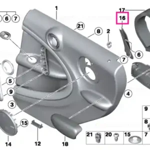 Reducere extra Capac cadru fereastra usa spate dreapta - BMW - Mini