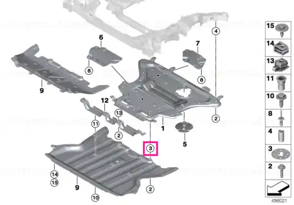 Retaining clip - BMW Doar azi