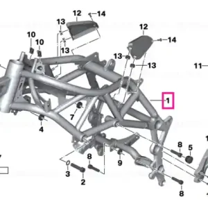 Ieftin Front frame with VIN ACHAT-GREY - BMW Motorrad