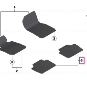 Set covorase spate, Velur, Negru Antracit - BMW Seria 4 F33 F83 M4 Reducere