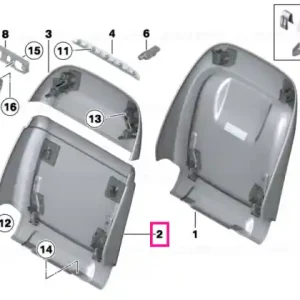 Rear section, Comfort seat, lower MOKKA - BMW Retur gratuit