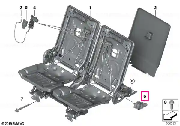 Comandă acum Drive, backrest folding left - BMW