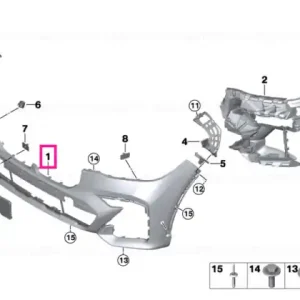 Capac trim bară față M - BMW Plată securizată