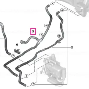 Coolant hose, return - BMW Popular