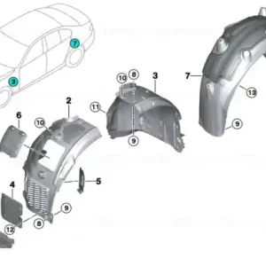 Reducere specială Capac arco roată secțiune față dreapta - BMW