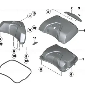 Back pad, TopCase BROWN - BMW Motorrad Retur ușor