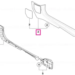 Ofertă de sezon Lateral trim panel, bottom front right HOT CHOCOLATE - BMW - Mini
