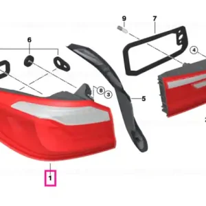 Rear light in the side panel, right - BMW Retur gratuit