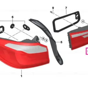 Comandă acum Rear light in trunk lid, right - BMW