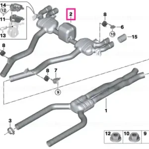 Rear silencer with exhaust flap EU6 RDE - BMW Cel mai vândut