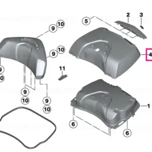 Livrare rapidă Carcasă externă capac top-case STAR-DUST-MET. - BMW Motorrad
