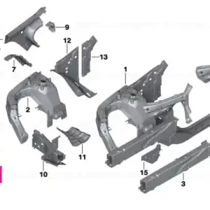 Strut compartiment roată față dreapta - BMW Livrare gratuită