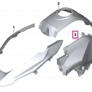 Preferatul clienților Capac rezervor dreapta cu trim LIGHT-WHITE - BMW Motorrad