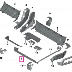 Retur gratuit Ornament grinda transversala spate SCHWARZ - BMW