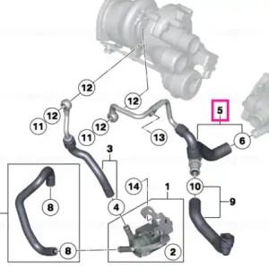 Retur ușor Coolant return pipe - BMW - Mini