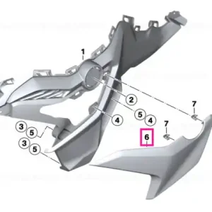 Radiator cowl, right ROHTEIL / BLANK - BMW Motorrad Doar azi
