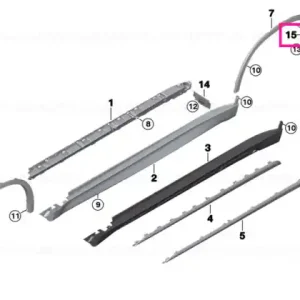 Chinese market flap, rear left 20" - BMW Calitate înaltă