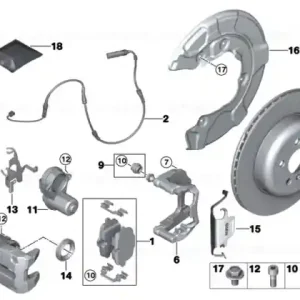 Calitate înaltă Carcasă etrier frână albastru stânga - BMW