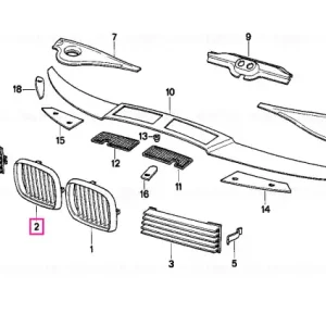 Retur gratuit Grille right - BMW