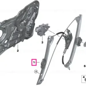 Window lifter without motor, rear right - BMW Cel mai bun preț