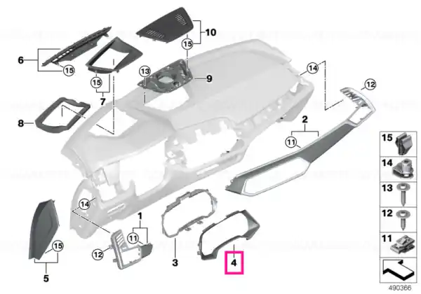 Reducere extra Ornament tablou bord - BMW