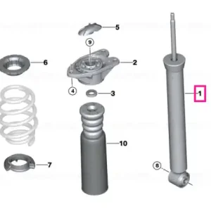 Shock absorber, rear - BMW - Mini Doar azi