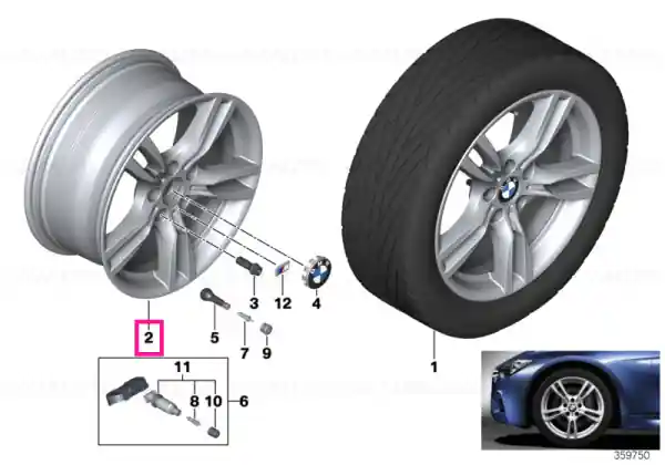 Disc wheel light alloy jet bl.sol.paint 8,5JX18 ET:47 - BMW Transport gratuit