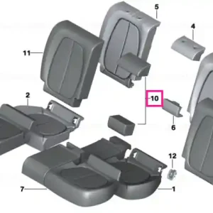 Chilipir Capac spătar, piele SCHWARZ - BMW