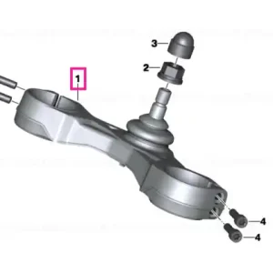 Disponibil imediat Fork bridge, bottom, with mounting - BMW Motorrad