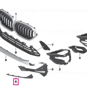 Ultima șansă Tapiterie grilă lateral stânga SPORTLINE - BMW