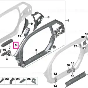 Reinforcement for A-pillar, outer right - BMW Cumpărături sigure