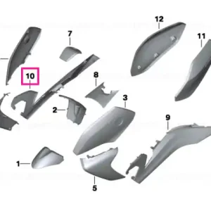 Lateral trim panel, right VERMILION-RED - BMW Motorrad Livrare gratuită