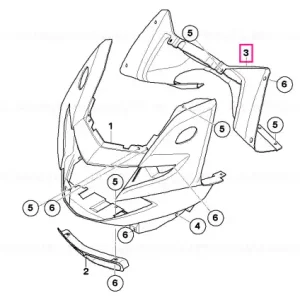 Capac interior ROHTEIL / BLANK - BMW Motorrad Livrare gratuită