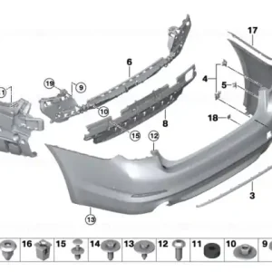 Comandă acum Panel, bumper, primed, rear LOW LINES PDC - BMW