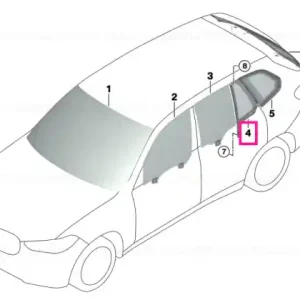 Side window, fixed, door, rear left - BMW Plată securizată