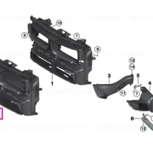 Air duct with flap control - BMW Plată sigură